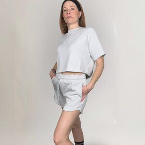 Short Sleeve Sweatshirt - Silver